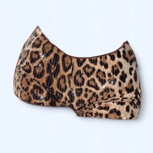 sequin leopard print shorts